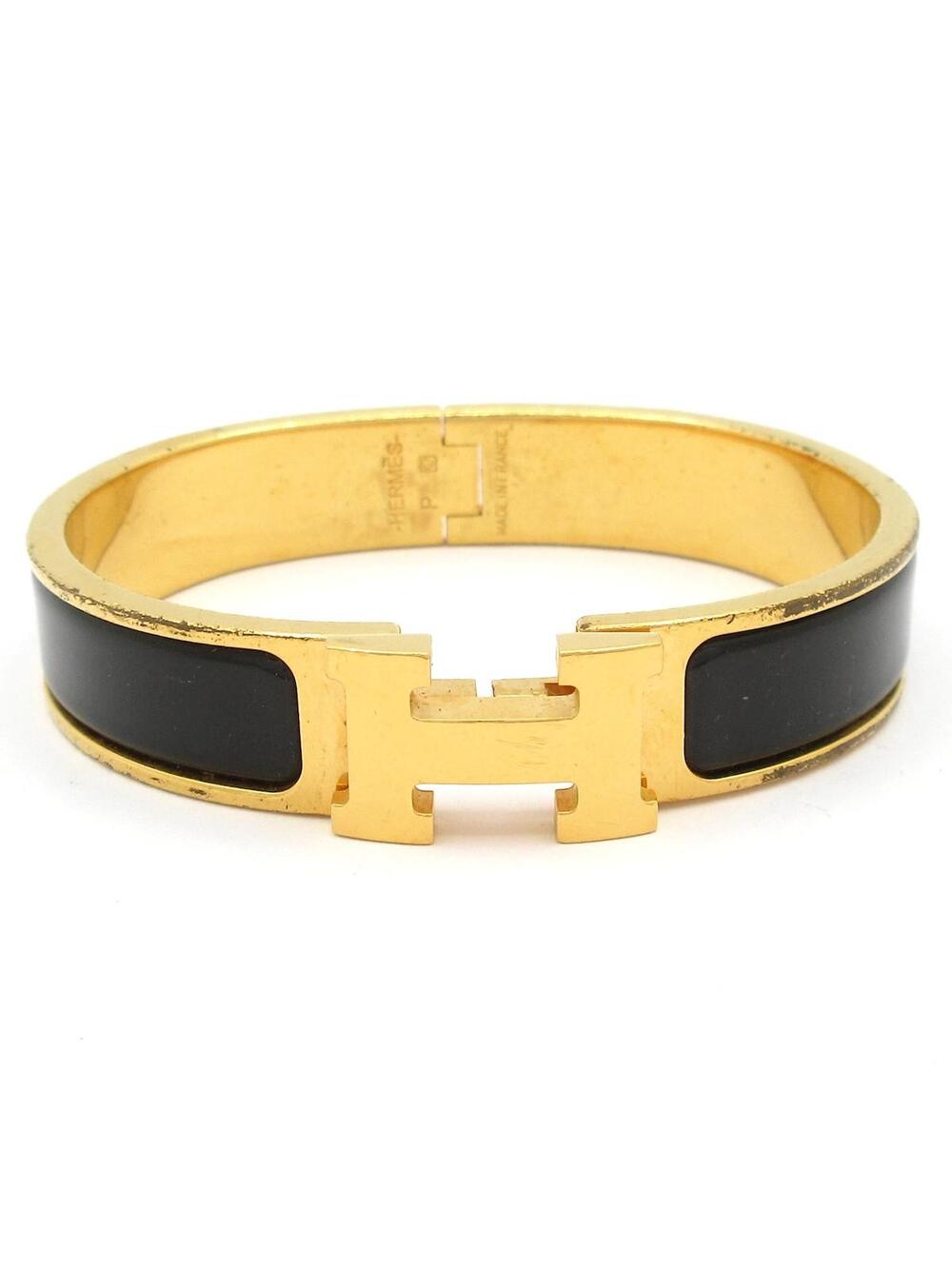 Hermes Clic H Gold Black Hardware #367184H61B